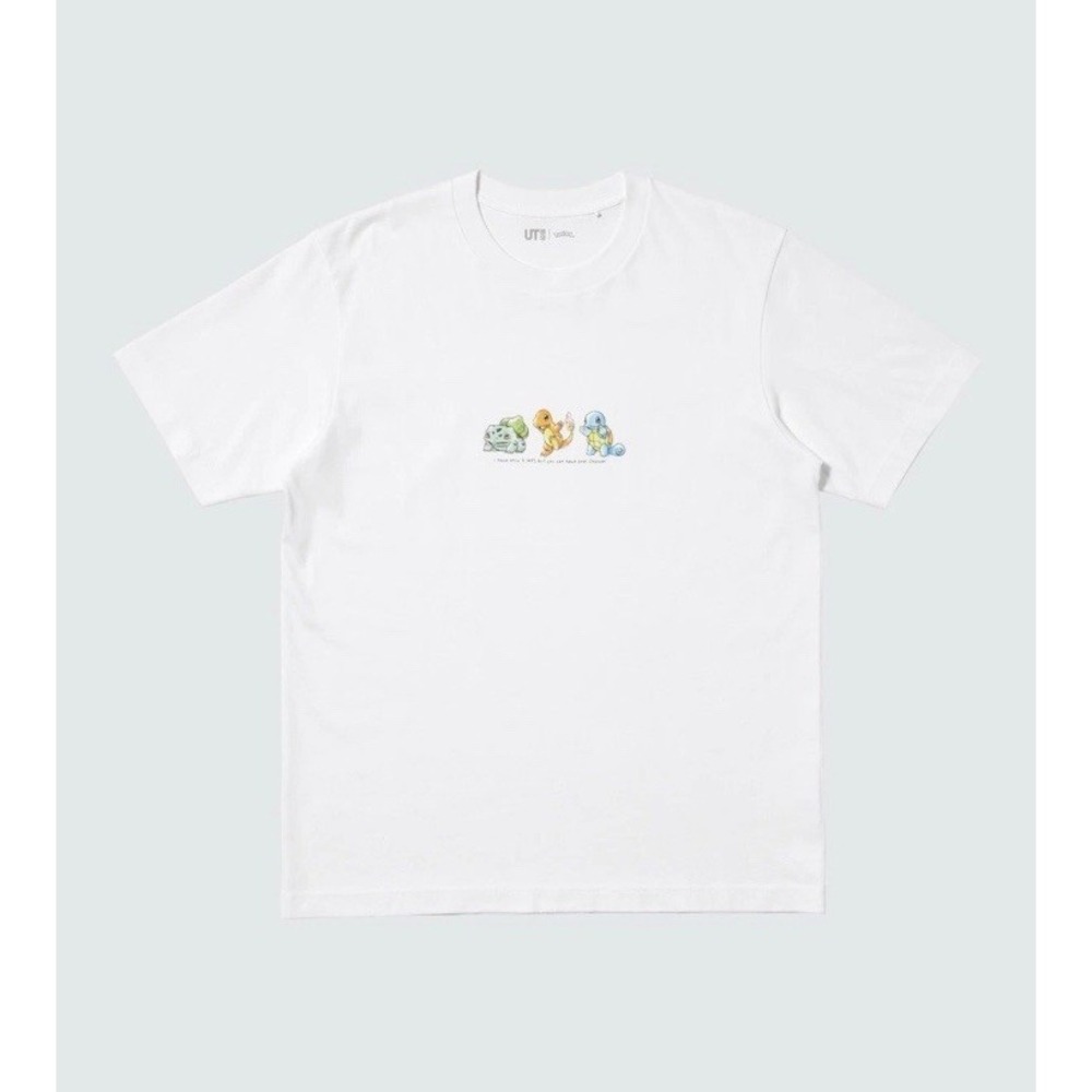 Uniqlo UT Japan Pokémon 30th Anniversary Tee White  Charmander Squirtle M/L